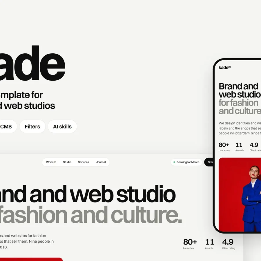 Kade — Dektion Studio Framer Template