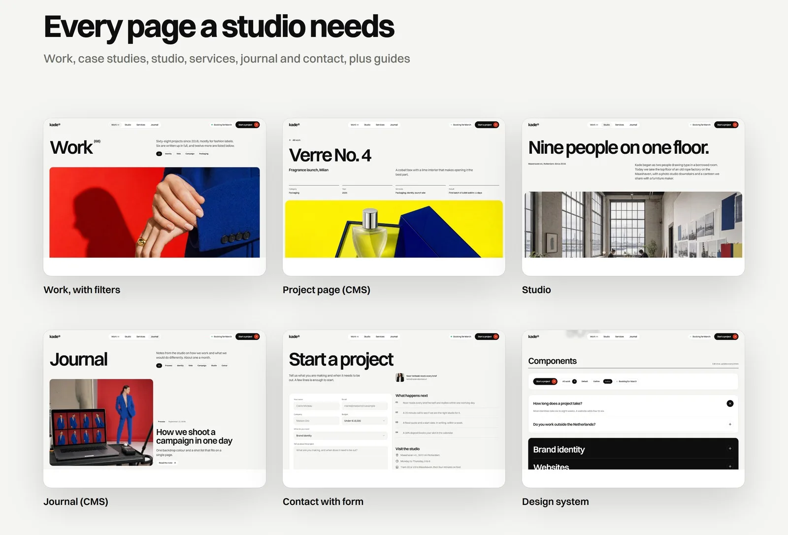Kade — Framer Template