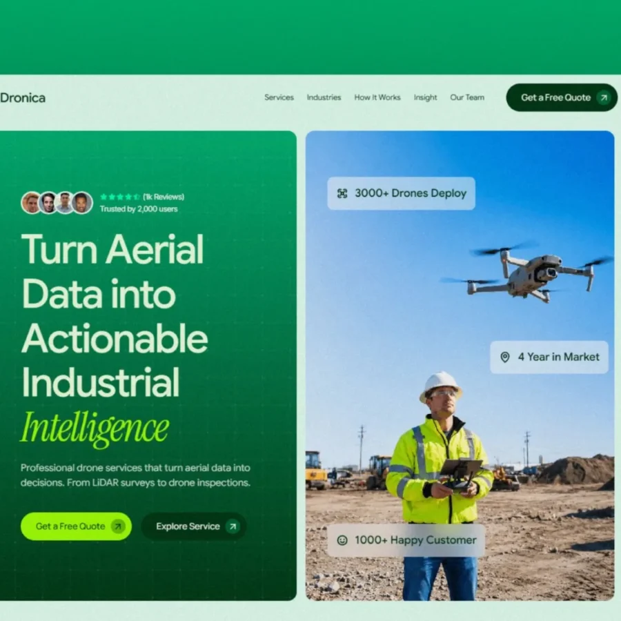 Dronica Drone · Professional Drone Services — Baraiz Framer Template