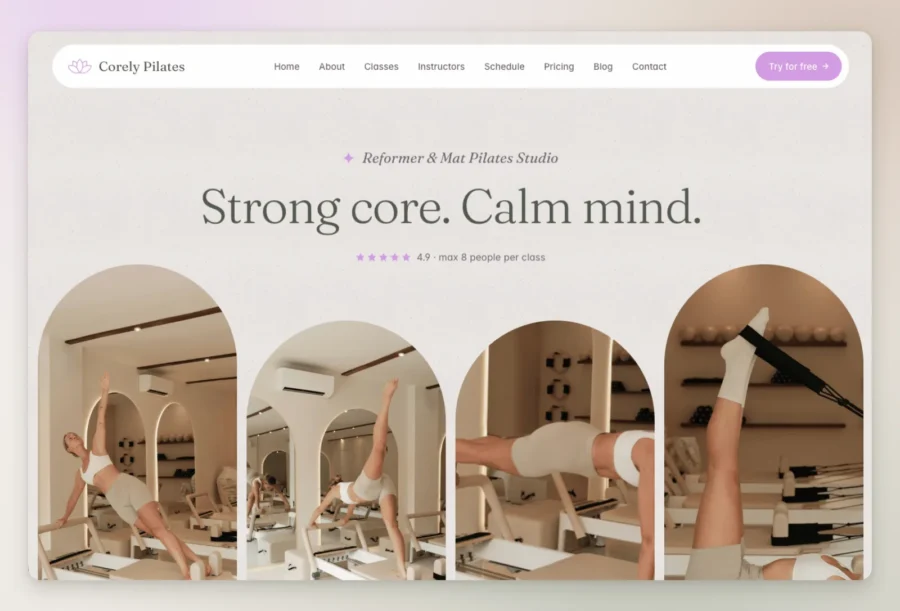 Corely Pilates — Michelle de Haas | Zo-e Framer Template