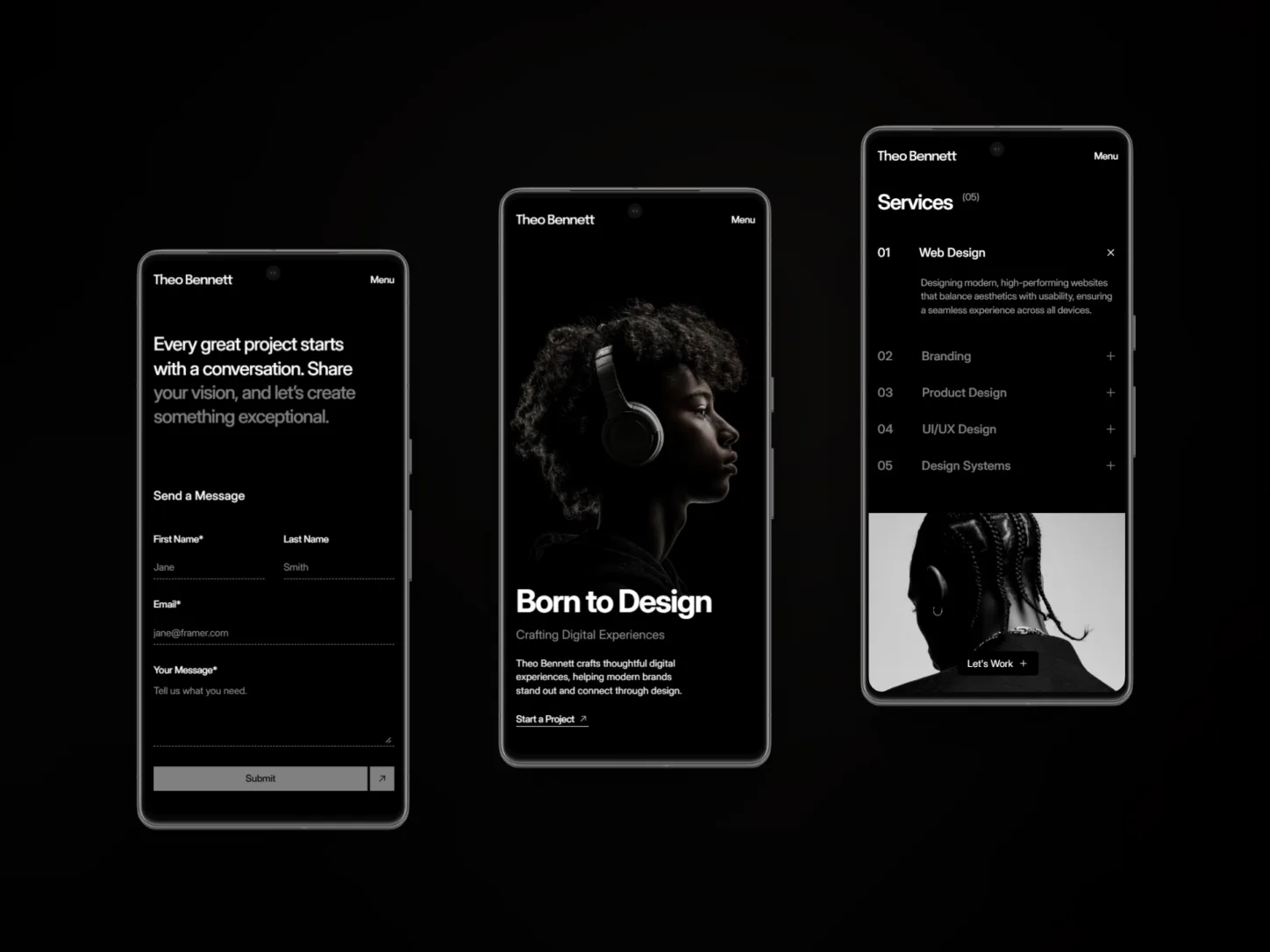 Theo Bennett — Framer Template