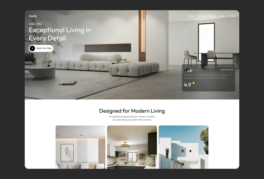 Hostly — Ayan Chatterjee Framer Template