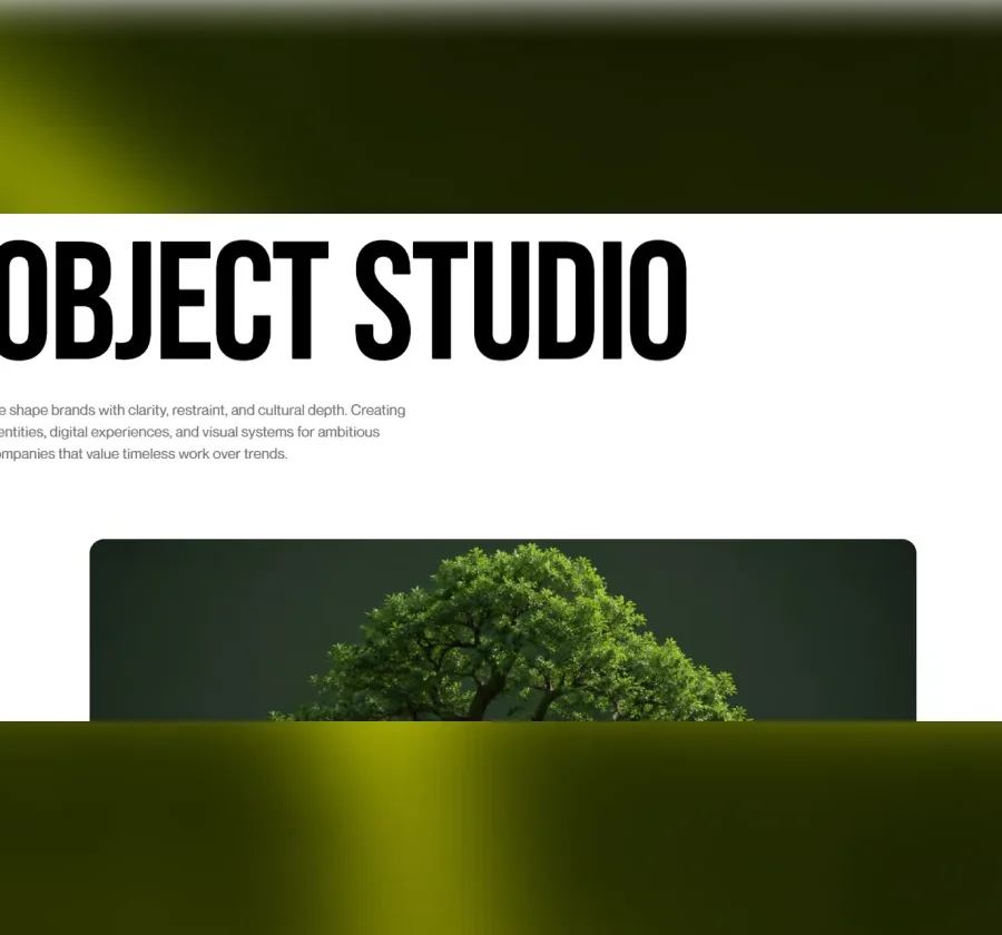 Object Studio — Jehad Uddin Framer Template