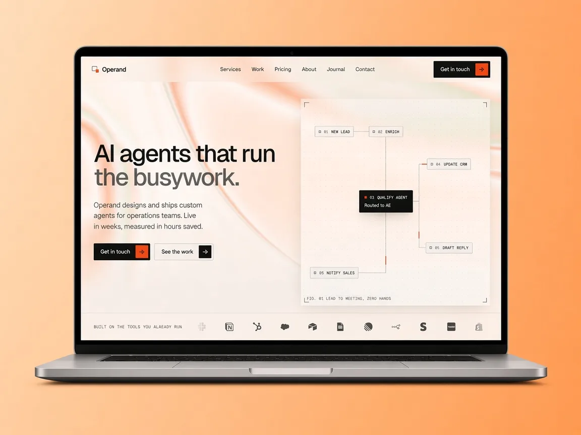 Operandi — Weblr Studio Framer Template