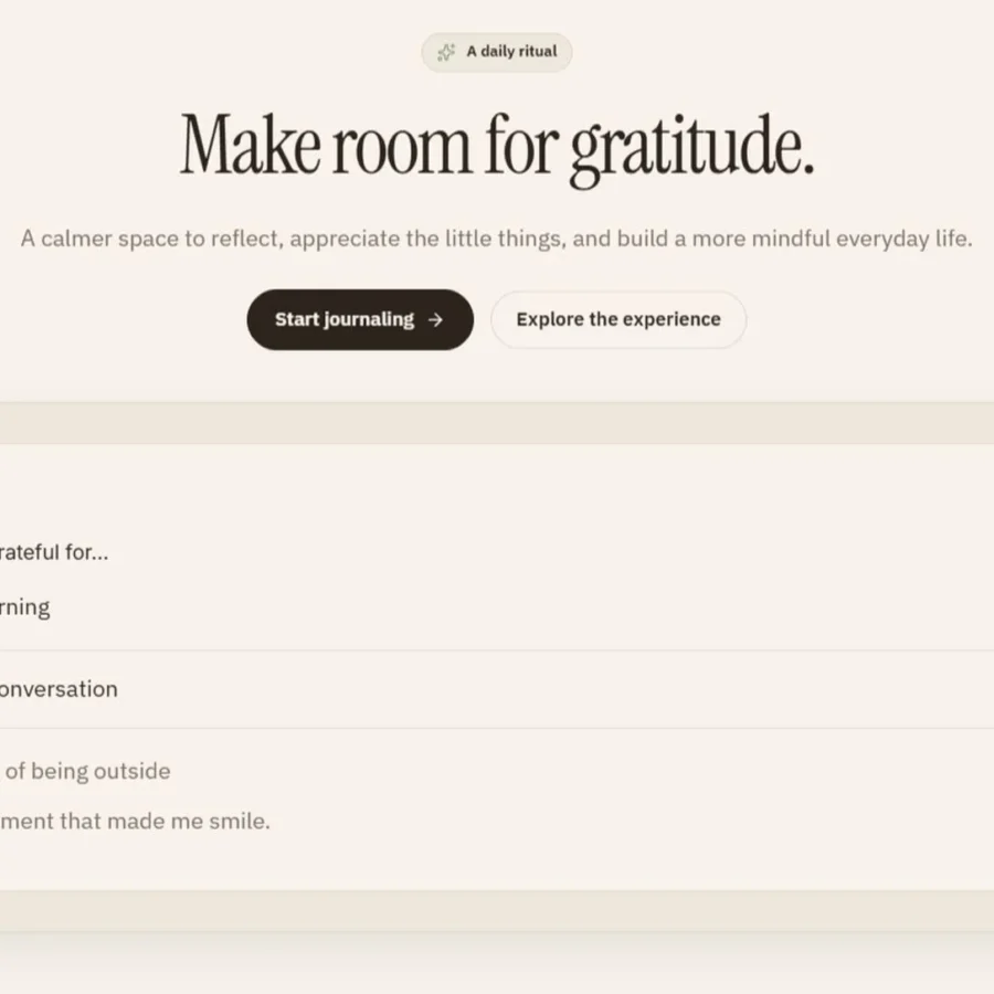 Thankful Feel — ben Framer Template