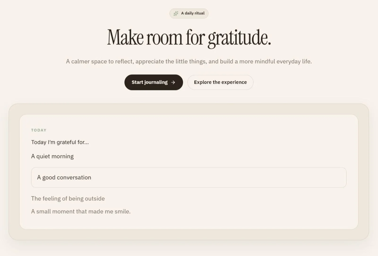 Thankful Feel — Framer Template