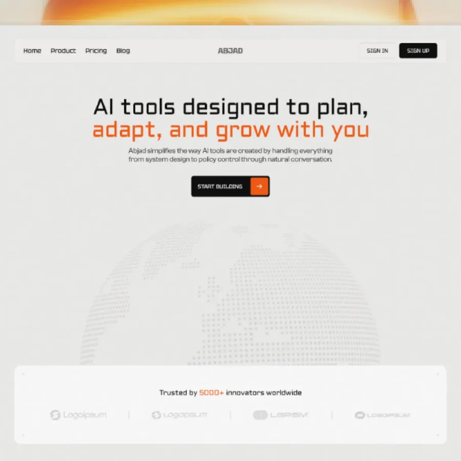 ABJAD — AI, SaaS and Business — Mejed Alkoutaini Framer Template