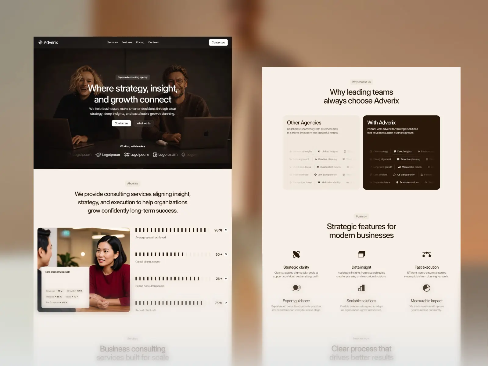 Adverix — Consulting agency website template