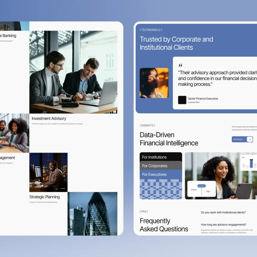 Adviest — Business Consultation Landing Page — Pixcut Studio LLC Framer Template
