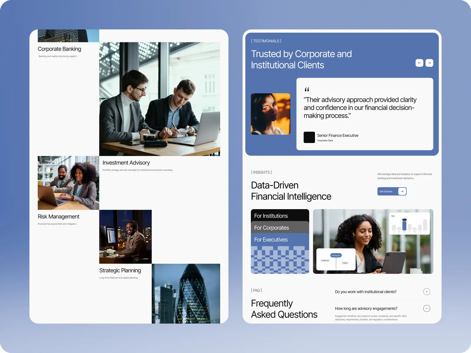 Adviest — Business Consultation Landing Page — Pixcut Studio LLC Framer Template