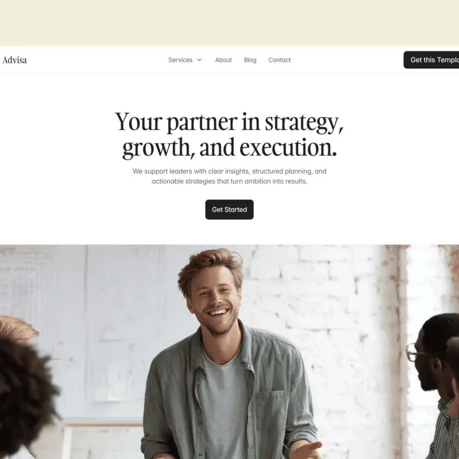 Advisa — Best Consulting Template — Qoim Framer Template