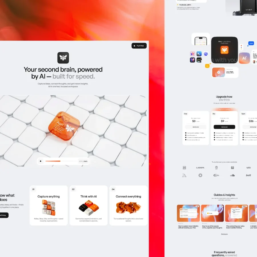 Aeiry — App Landing Page — Rehan Raihan Framer Template