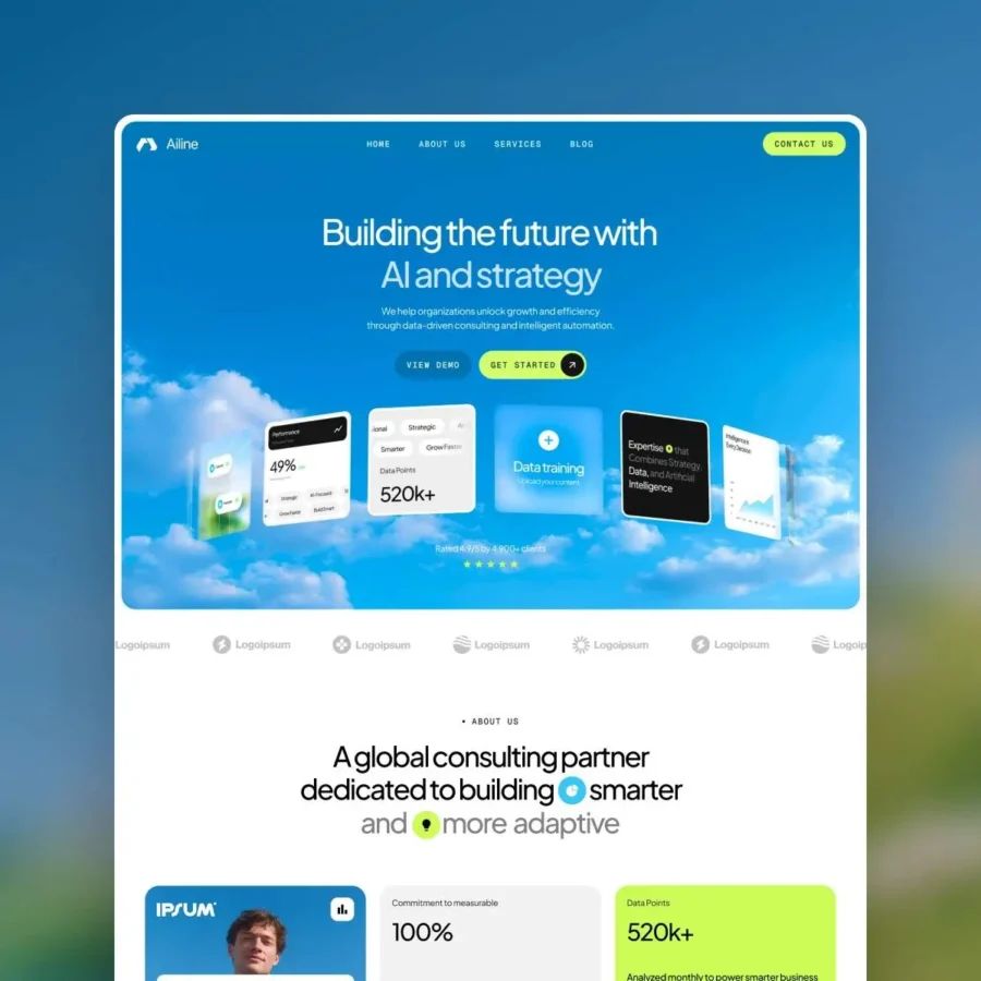 Aeline — Ai Template — Temlis Framer Template