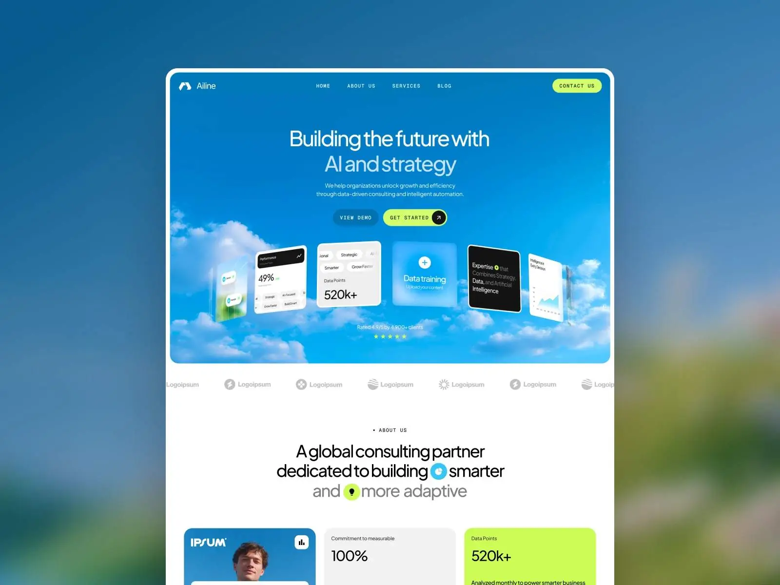 Aeline — Ai Template — Temlis Framer Template