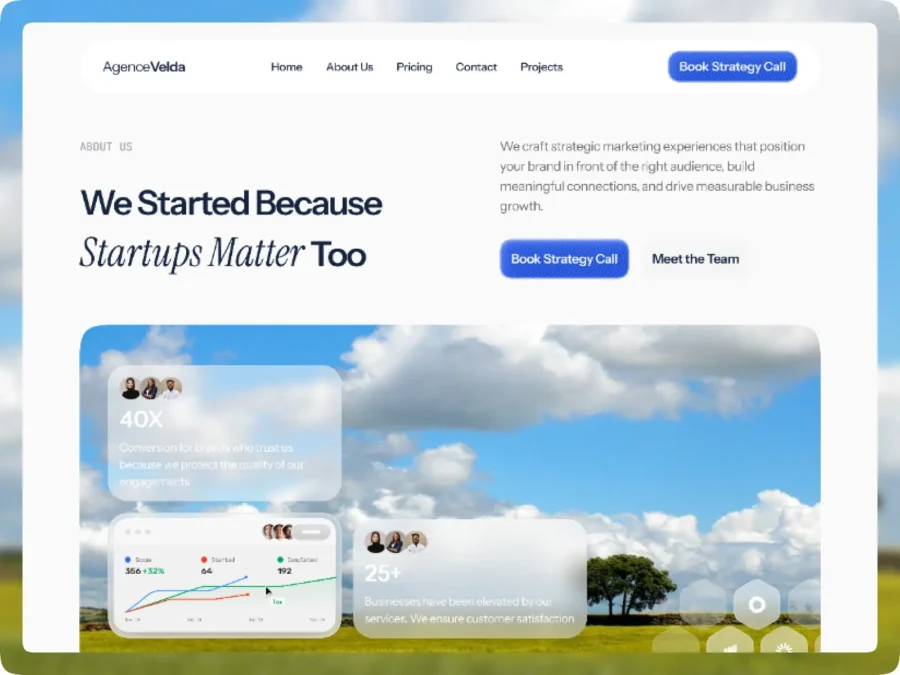 AgenceVelda — Website Template for Startups — Ezike Goodness Framer Template