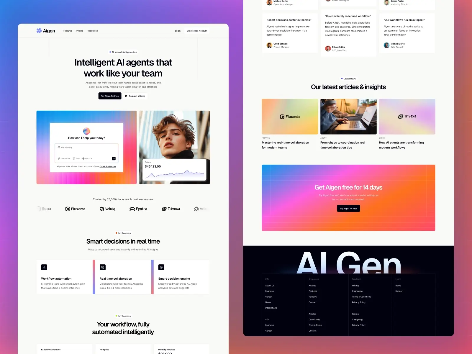 Agenn — AI SaaS Startup Framer Template