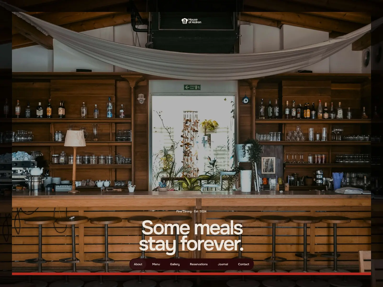 Aldrens — Fine Dining Restaurant Template — Raphael Oshituga Framer Template