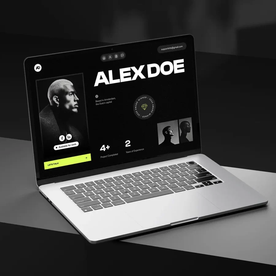Alex Doe — Designer Portfolio Framer Template — Oval Studio Framer Template