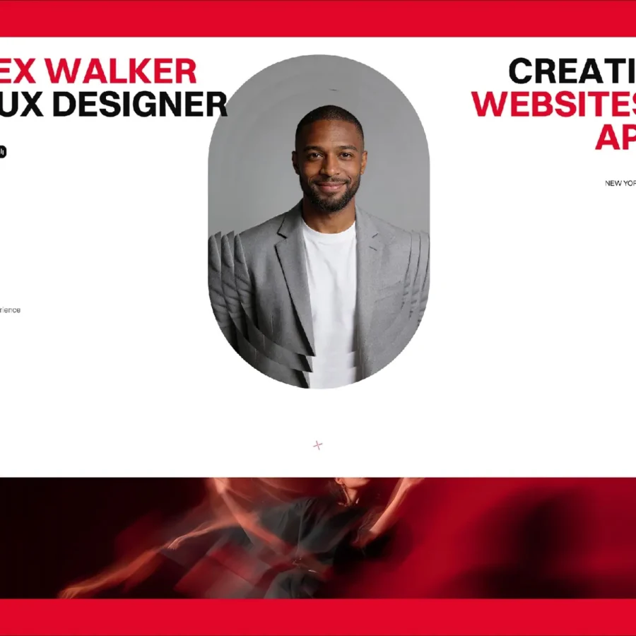 Alex W — Bold Personal Portfolio Template — Salim from Webestica Framer Template