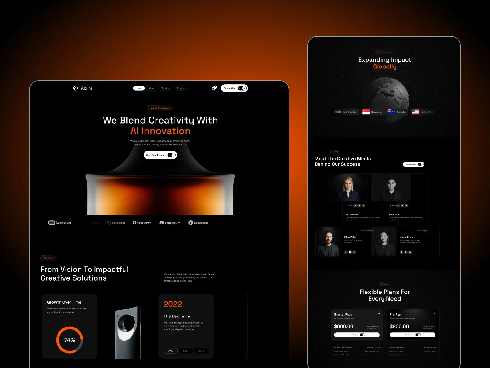 Algini — AI Agency & Automation Template