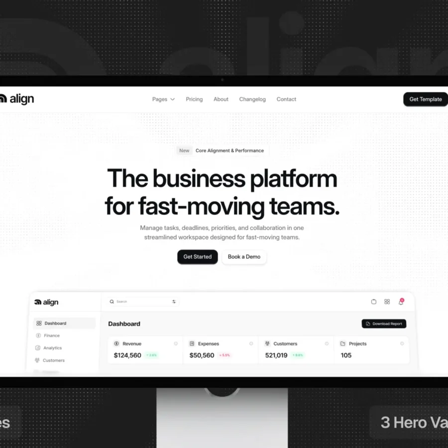 Align — Startup & SaaS Template — Fikri Framer Template