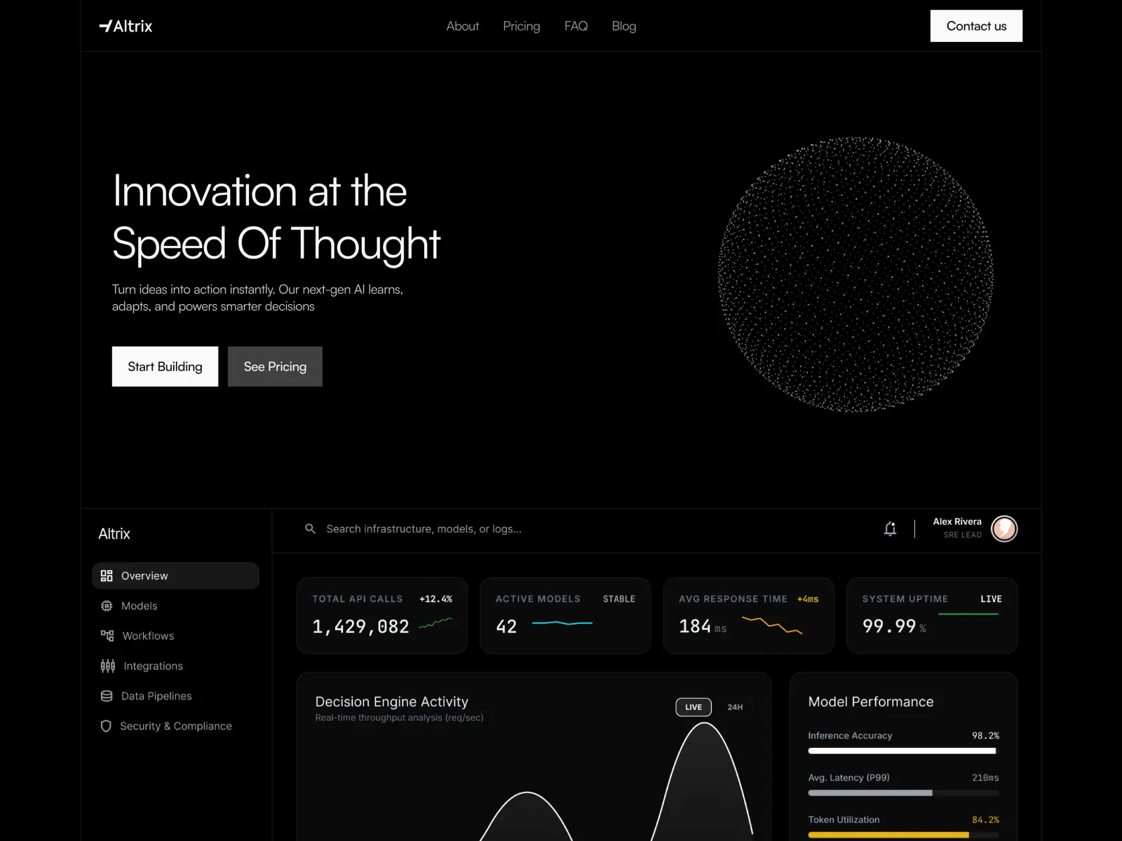 Altrix — AI SaaS Framer Template — Denyefa Jacob Framer Template