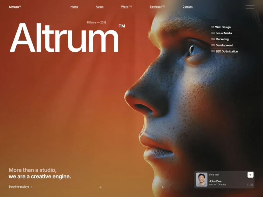 Altrum X — Agency and Portfolio Template — Flowmance Framer Template
