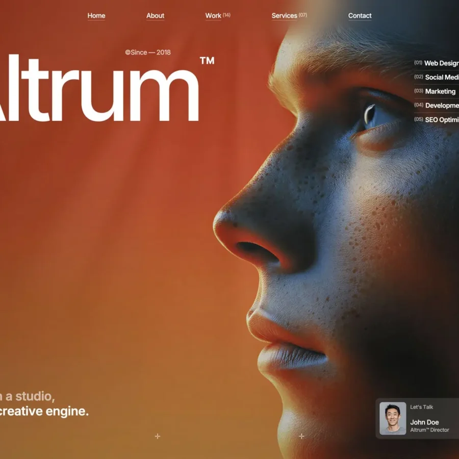 Altrum X — Agency and Portfolio Template — Flowmance Framer Template