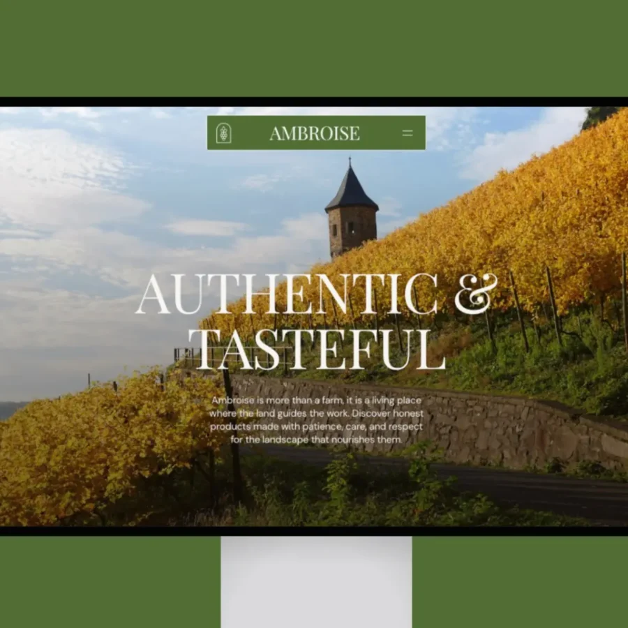 Ambroise — Winery, Farm & Food Template — Yohann Varillon Framer Template