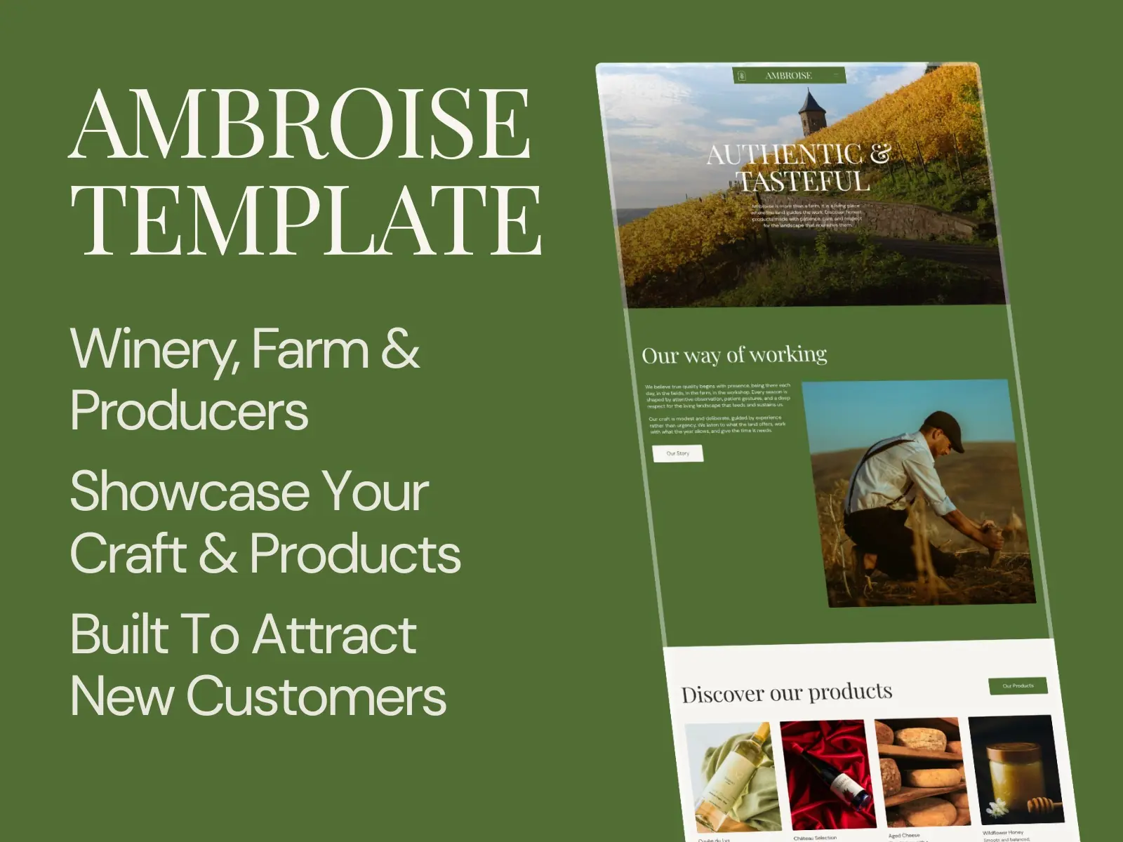 Ambroise — Winery, Farm & Food Template