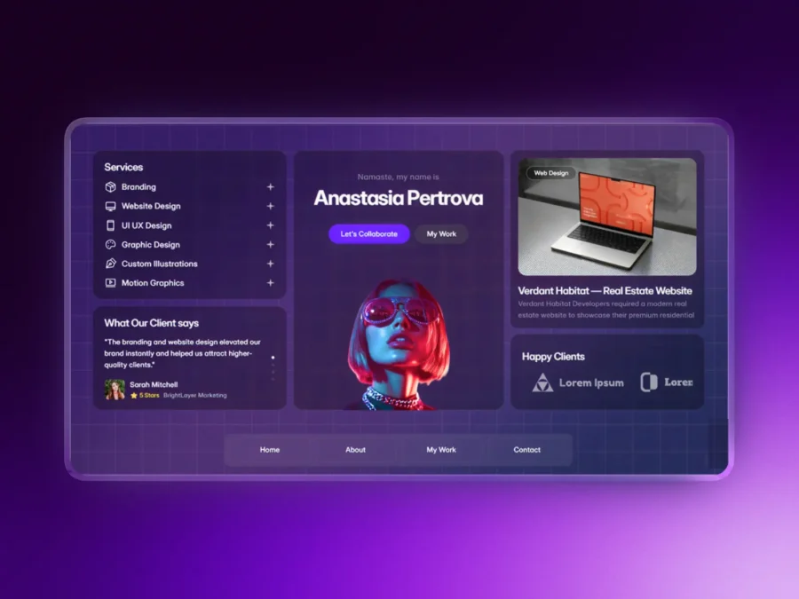 Ana — Freelance Designer Portfolio — Siddhesh Malve Framer Template