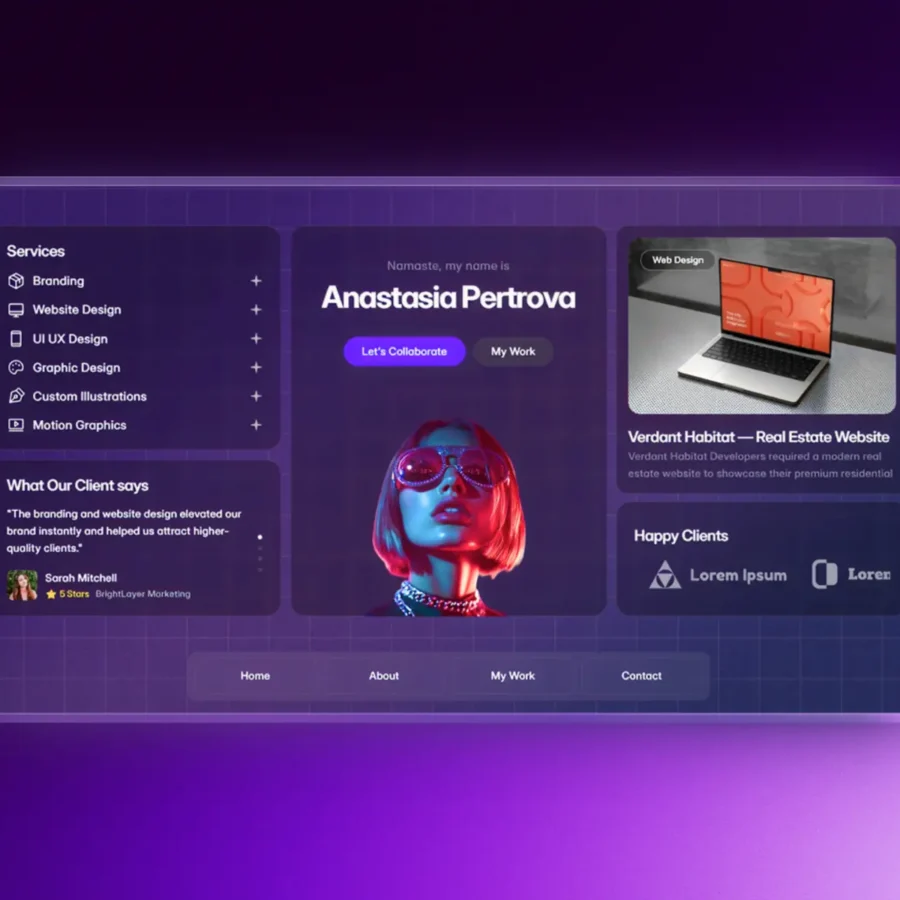 Ana — Freelance Designer Portfolio — Siddhesh Malve Framer Template