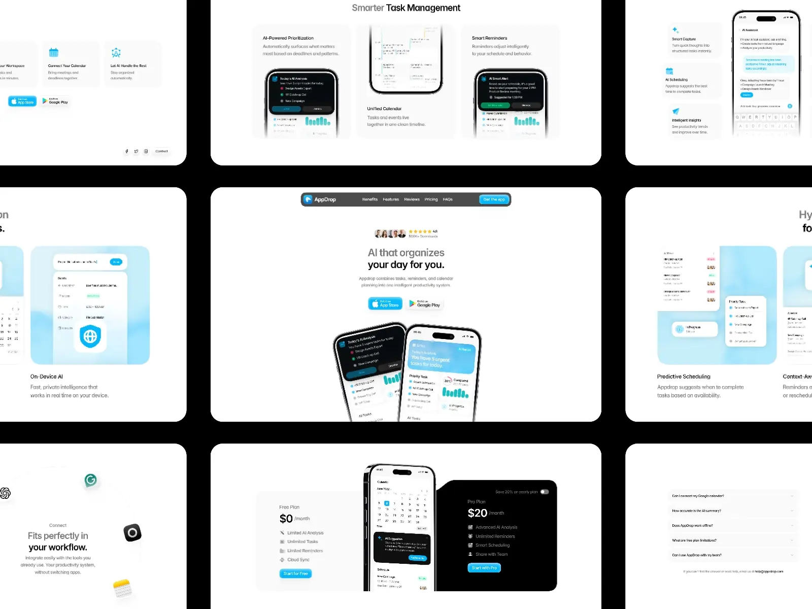 AppDrop — Free Mobile App Template