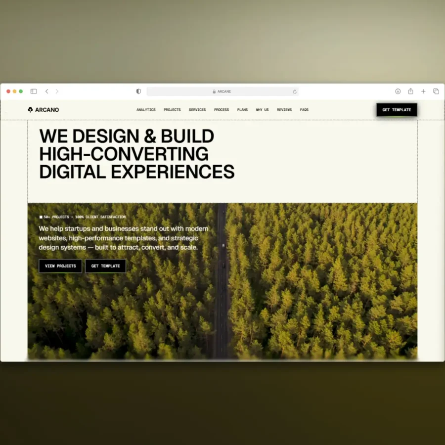 ARCANO — Agency & Studio Template — guinnes Framer Template