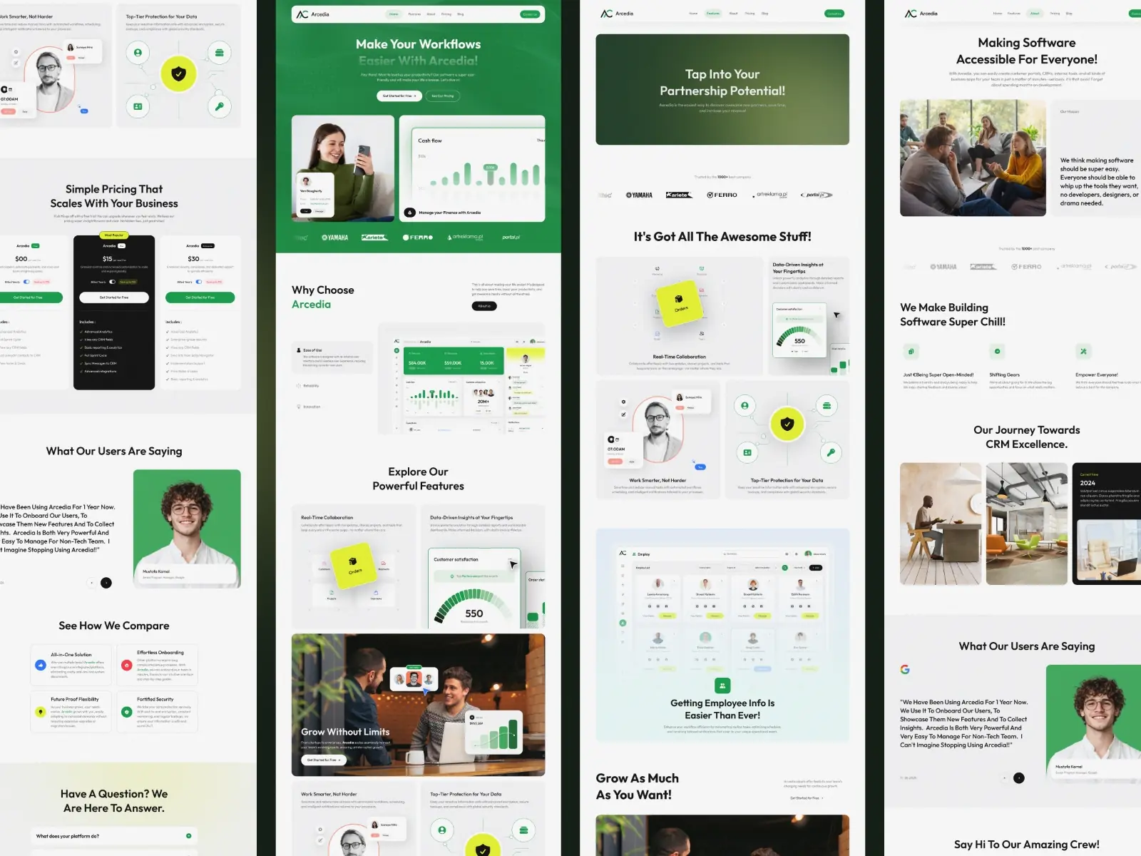 Arcedia — SaaS, Startup, AI Landing Page