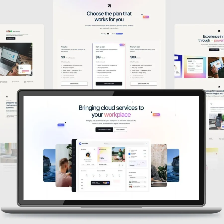 Arodesk — Saas & Startup Template — Radiant Templates Framer Template
