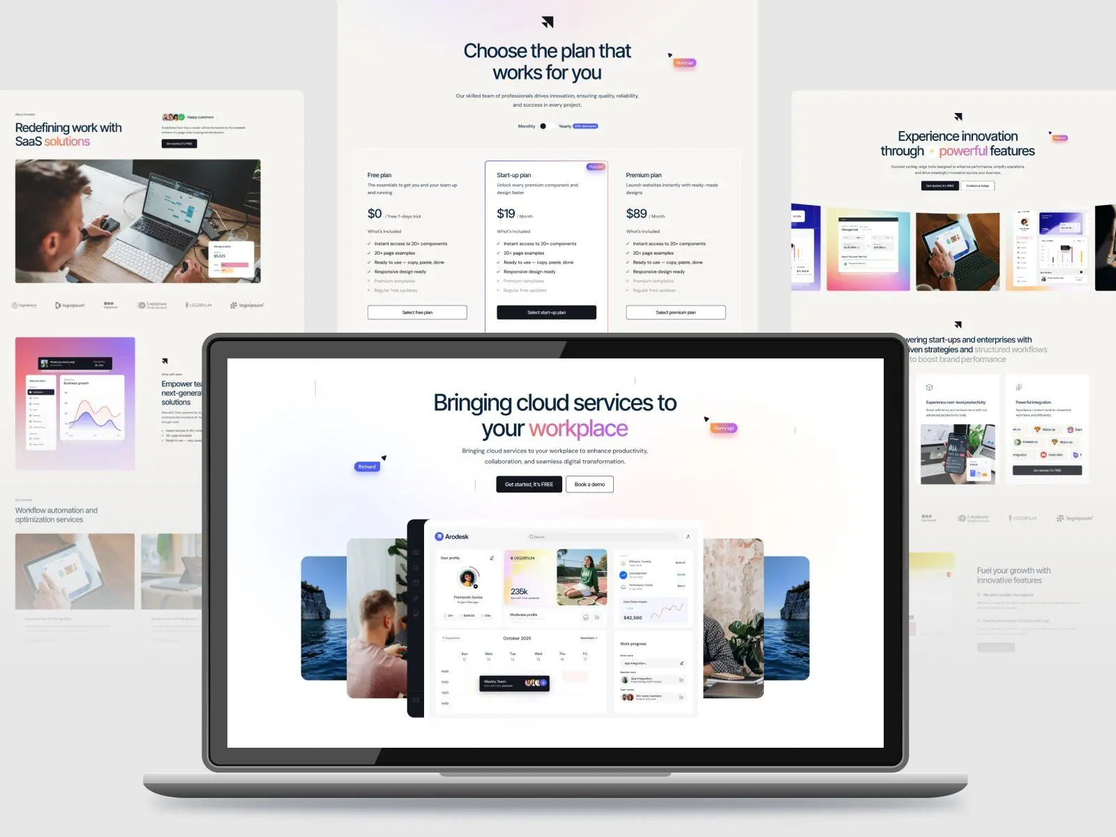 Arodesk — Saas & Startup Template — Radiant Templates Framer Template