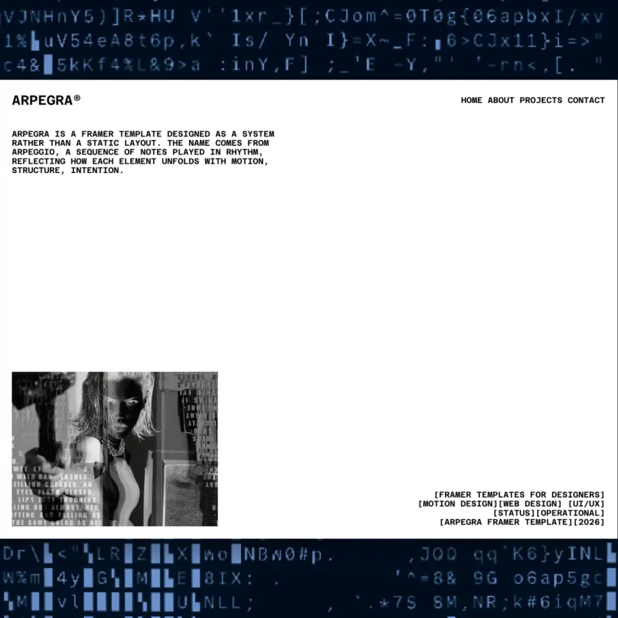 Arpegra — Built for Modern Creative Studios — Paul Borg Framer Template