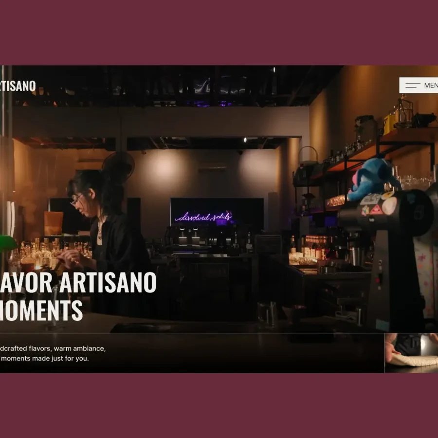 Artisano — Cafe & Bistro Website Template — DiverseKit Framer Template