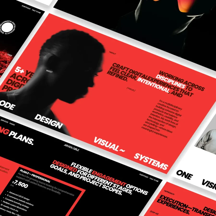 Arven Cole — Portfolio & Agency Template — Finlay Studio Framer Template
