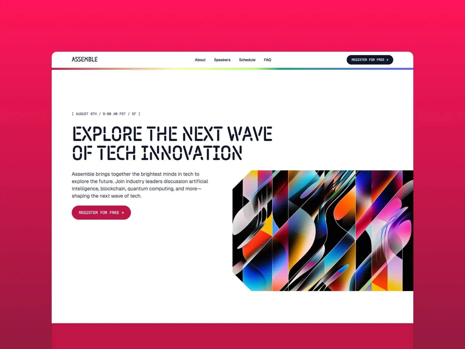 Assemble — Premium Event, Conference & Meetup — Bryn Taylor Framer Template