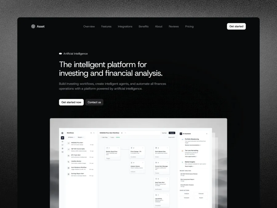 Asset — AI & Finance Platform Template — Michał Opałka Framer Template