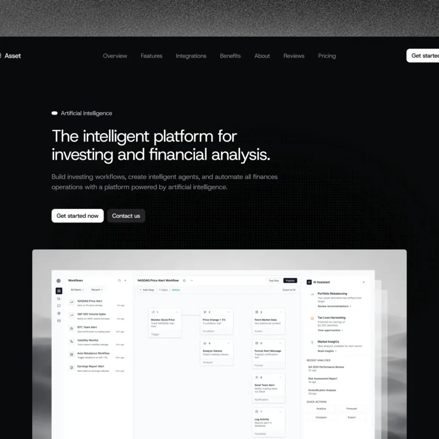 Asset — AI & Finance Platform Template — Michał Opałka Framer Template