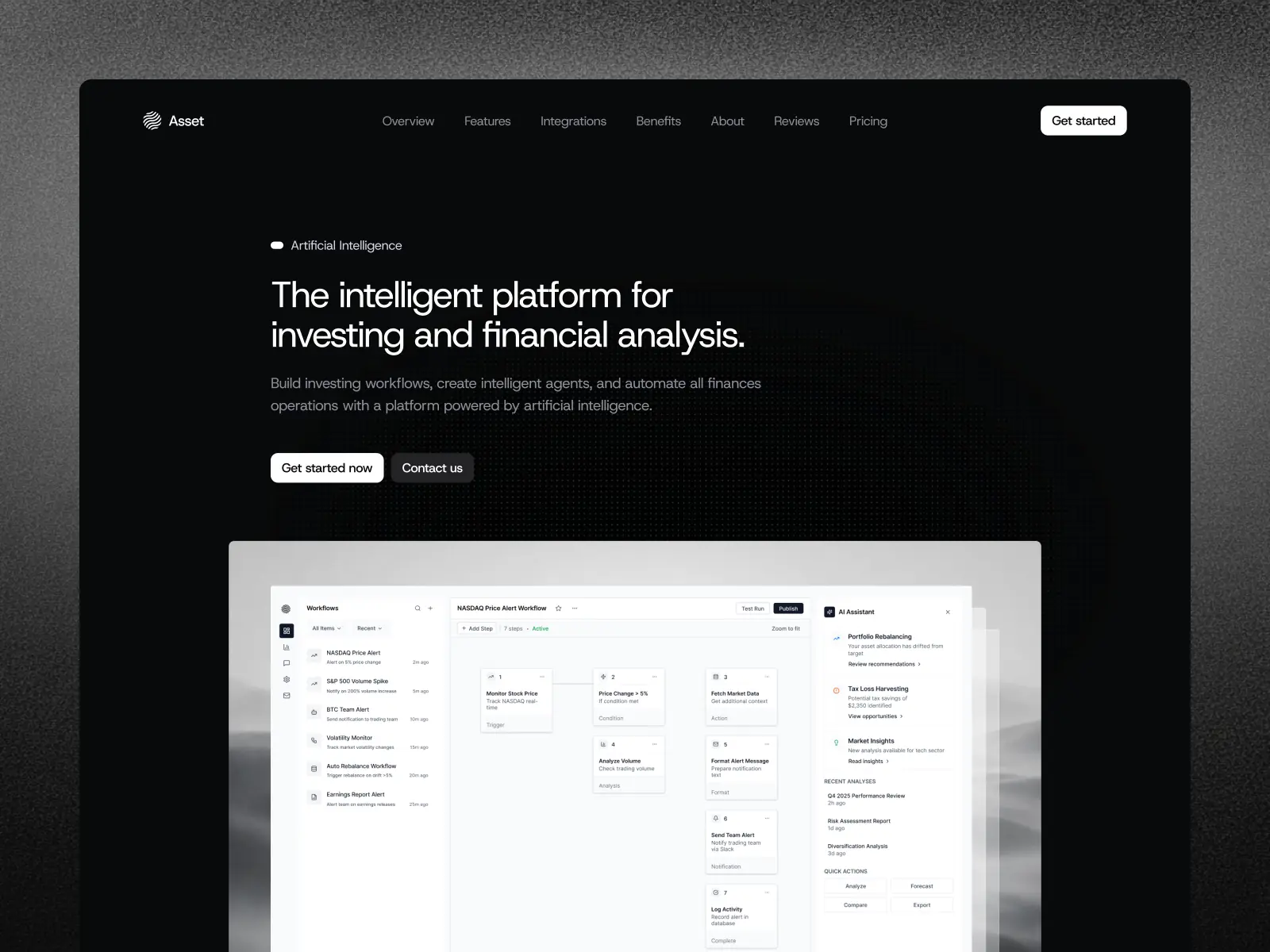 Asset — AI & Finance Platform Template — Michał Opałka Framer Template