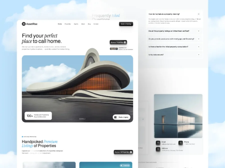 AssetRise — Modern real estate template — TitanStudio Framer Template