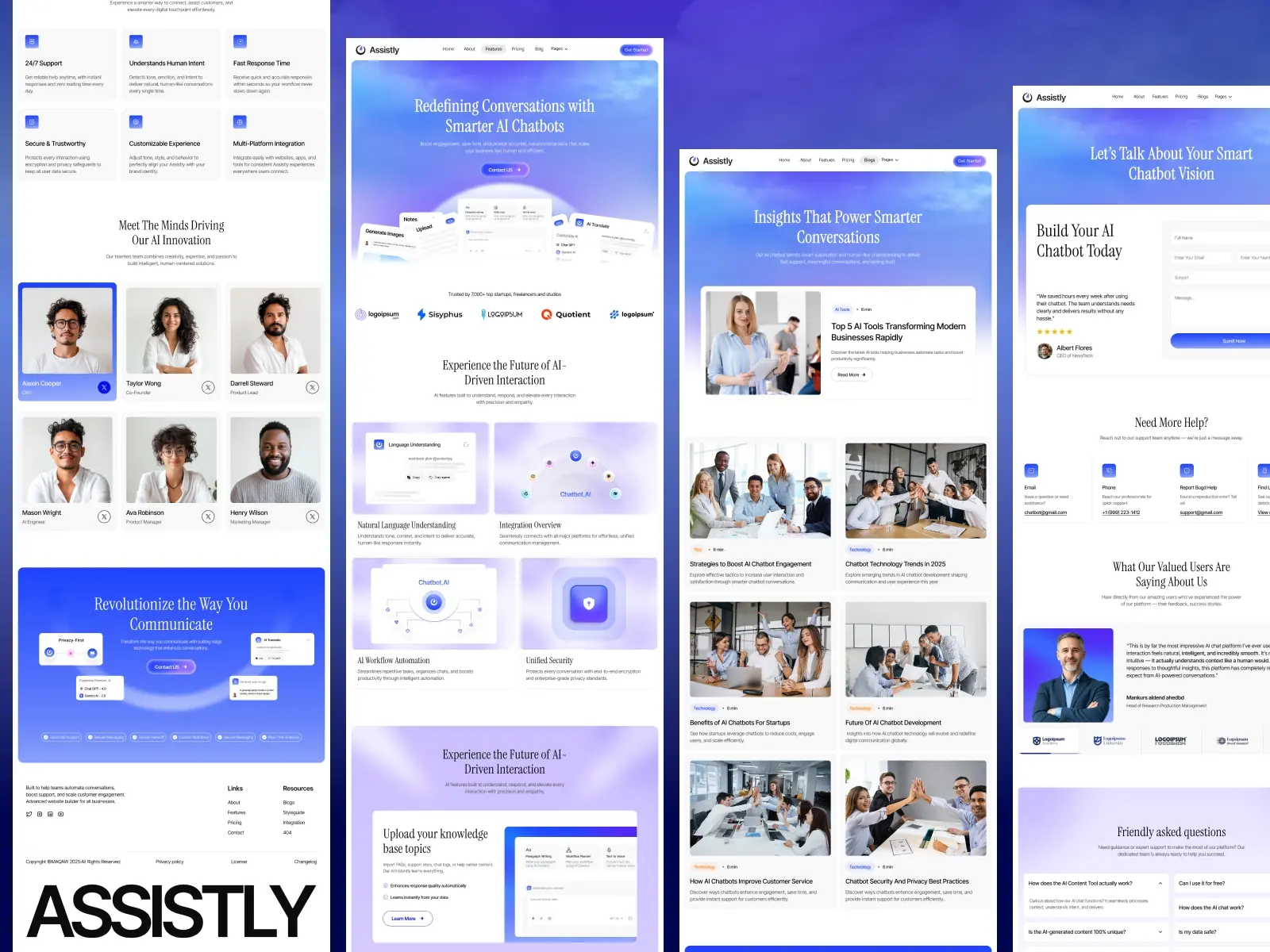 Assistly — Premium AI Chatbot SaaS Template