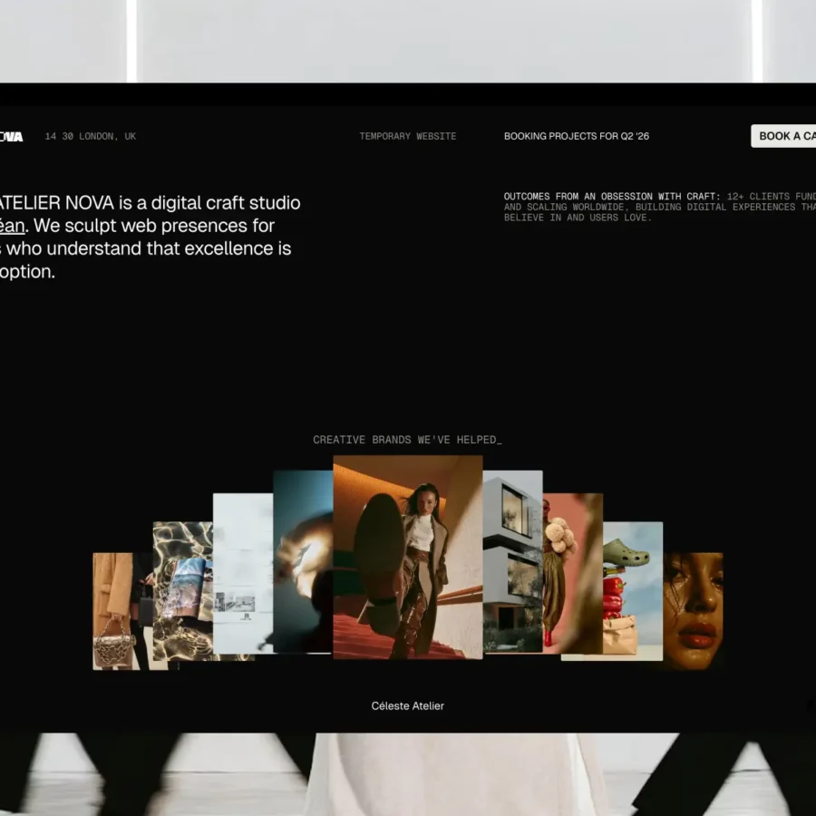 ATELIER NOVA — Agency Founders Portfolio — Chacha Framer Template