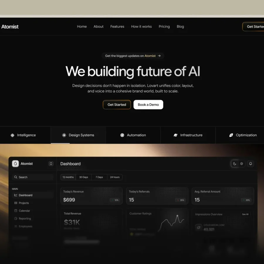 Atomist — Creative Agency Template — WrapPixel Framer Template