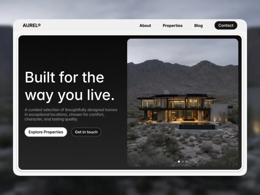 Aurell — Luxury Real Estate Template — Jonathan Paul Framer Template