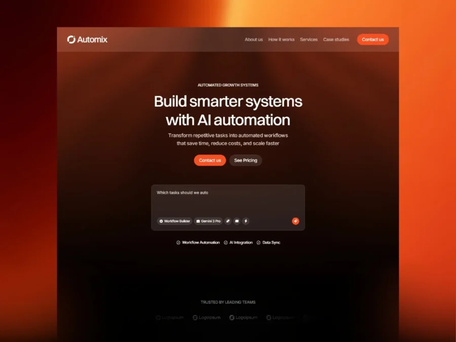 Automix — AI Automation Agency Template — Mudasir Hussain Framer Template